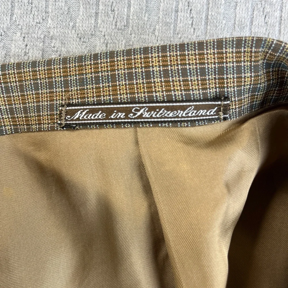 Ermenegildo Zegna High Performance Wool Blazer Men 41 Plaid‎ Check Sport Coat
